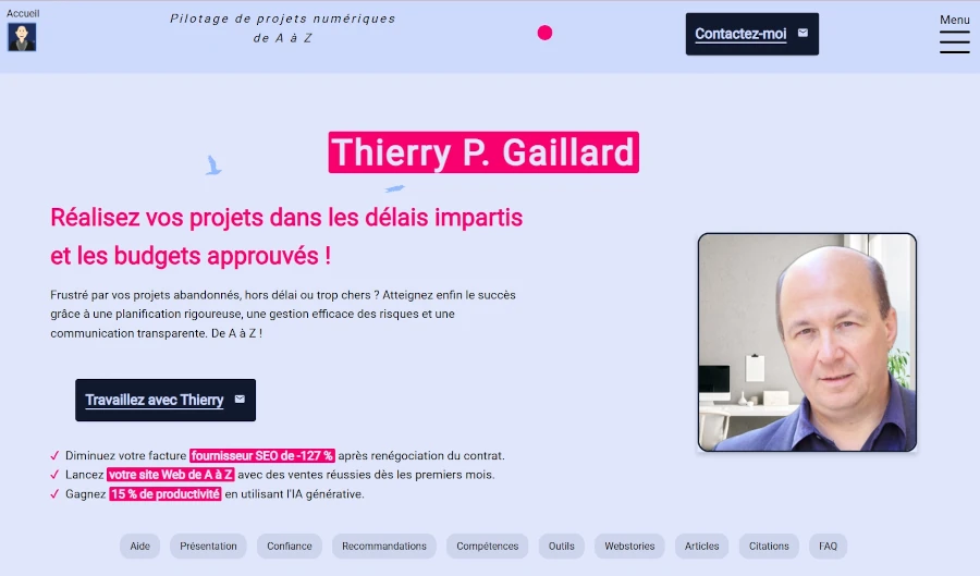 Thierry P. Gaillard Website Homepage