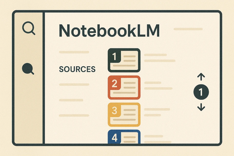 Source classification in NotebookLM