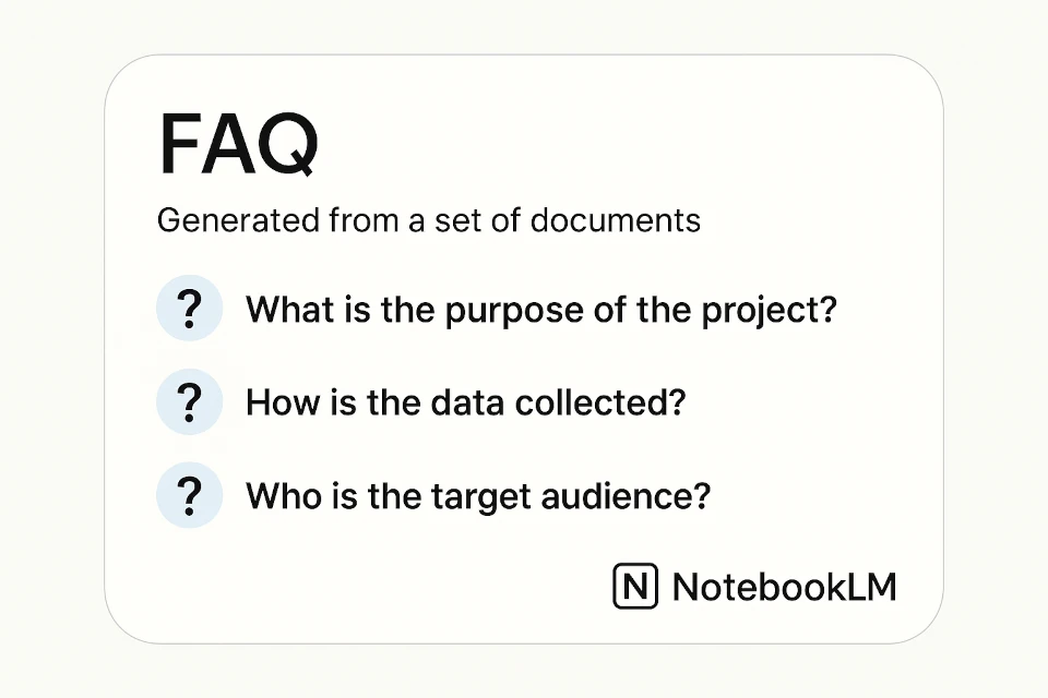 Frequently asked questions in NotebookLM