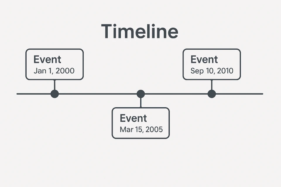 Timeline visualization in NotebookLM
