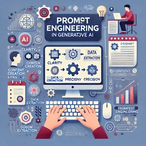 Prompt engineering input box showing structured commands