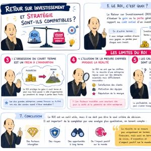 Sketchnote illustrating the strategic limitations of short-term ROI metrics