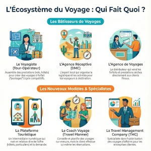 Infographic detailing travel industry stakeholders