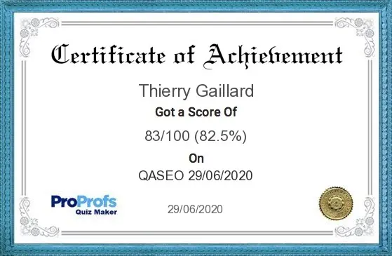 QASEO certification badge for technical SEO quality assurance