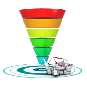 Sales funnel illustration