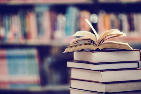 Open book symbolizing knowledge and learning