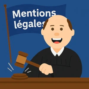 Avatar of Thierry P. Gaillard as a judge with a legal notice flag