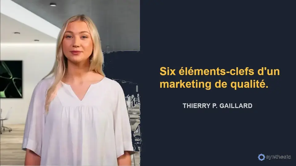 Video illustration of quality marketing pillars